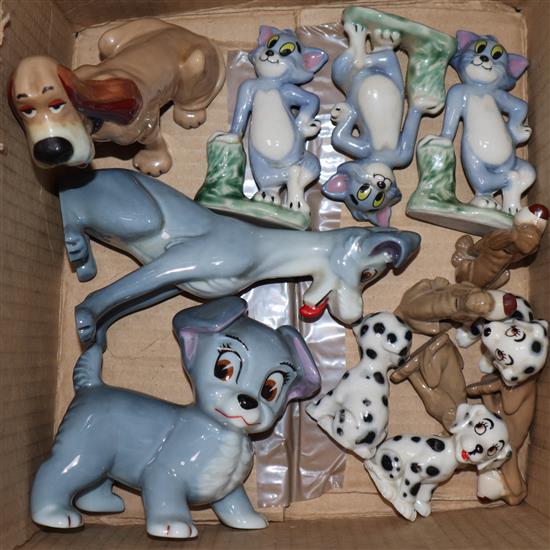 Thirteen assorted Wade animals including dalmatians etc